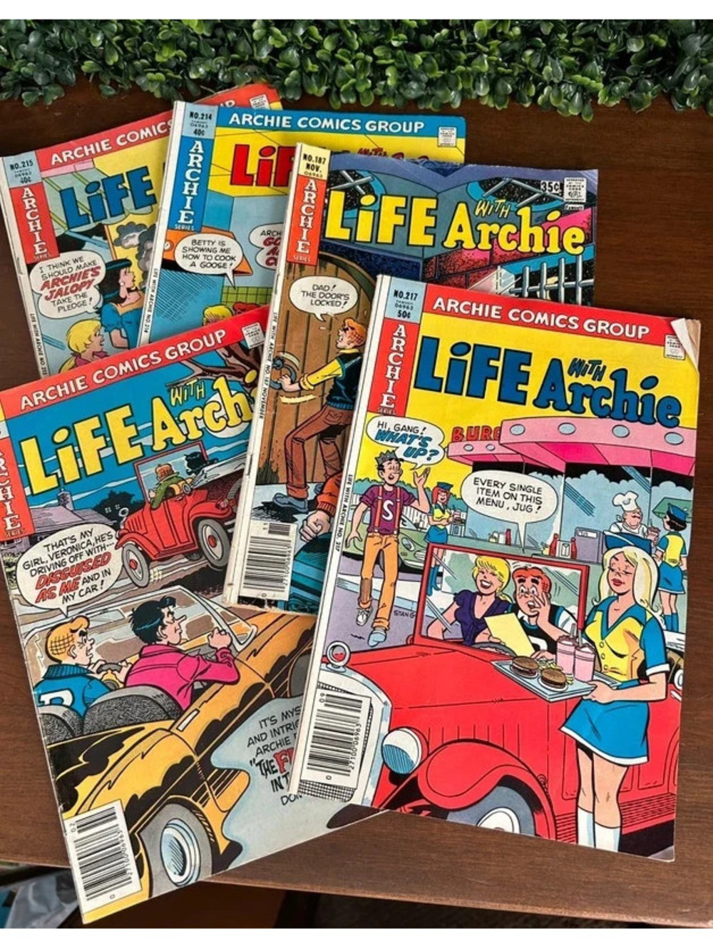 Vintage Life With Archie Comics Lot of 5 Issues 187 202 214 215 217